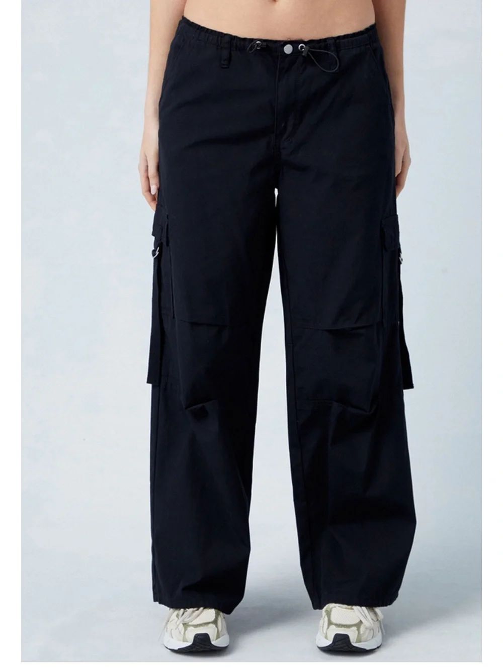 Pacsun Black Toggle Baggy Cargo Pants, Black, Large, NWT